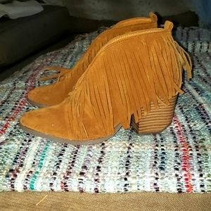Fringe booties